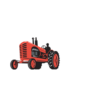 TRACTOR model negru pe tricou