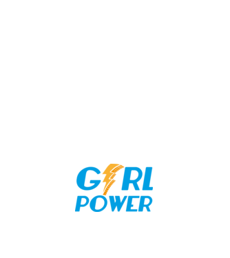 GirlPower model alb pe tricou