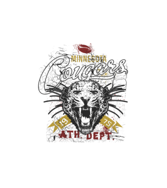 Minesota Cougars  TEXTURED model alb pe tricou