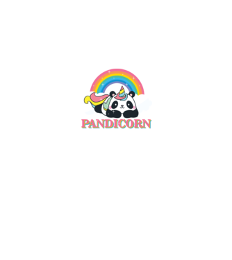 PANDICORN model alb pe tricou
