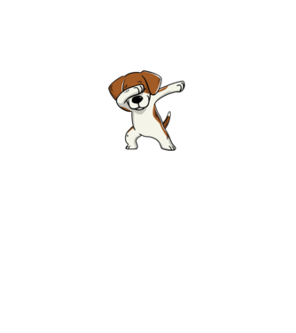 Beagle DAB model alb pe tricou