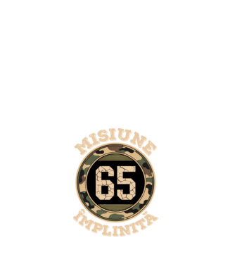 Misiune împlinită 65 model alb pe tricou