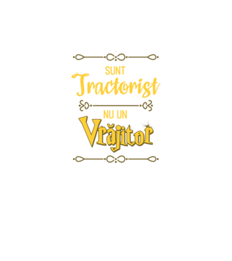 Sunt tractorist, nu un vrăjitor model negru pe tricou
