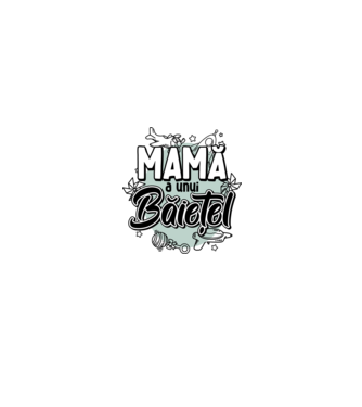 Mamă a unui băiețel model alb/roșu pe tricou