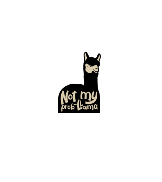 Not my problama model alb pe tricou