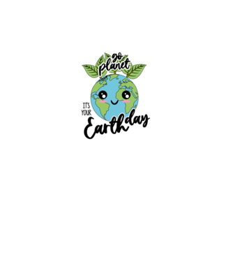 Go planet its your earth day model alb pe tricou
