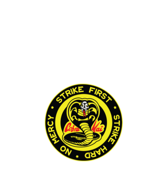 Strike first strike hard logo model negru pe tricou
