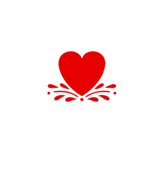 inimă Valentine model alb pe tricou