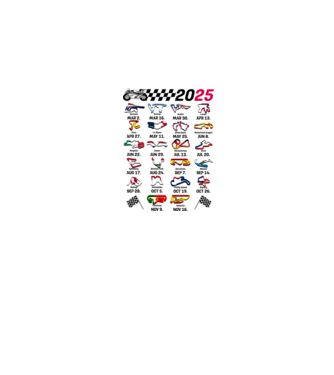 MOTOGP 25 CALENDAR alb model alb pe tricou
