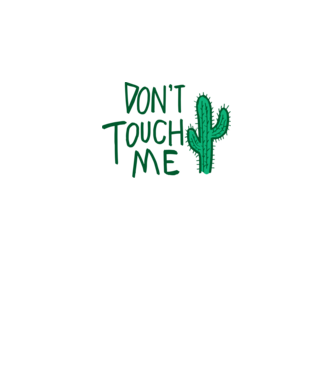 Dont touch me model galben pe tricou