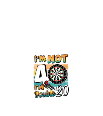 Darts Birthday 40 years old model alb pe tricou