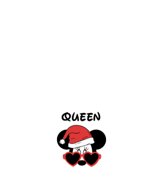 minnie santa queen model alb pe tricou