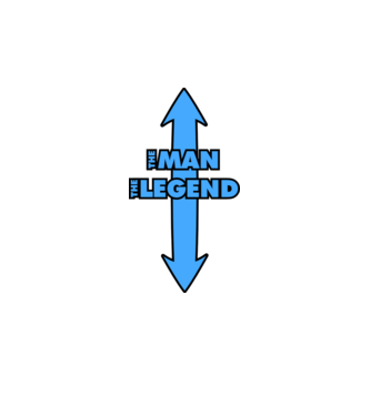 The Man The Legend model negru pe tricou