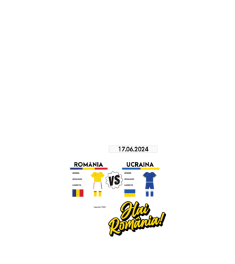 ROU-UKR euro 2024 calendar model alb pe tricou