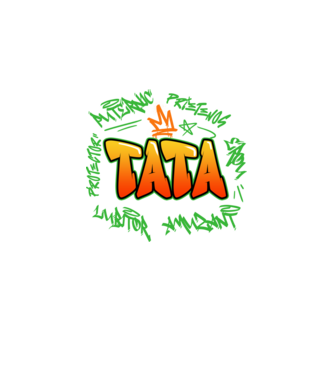 Graffiti tata model negru pe tricou
