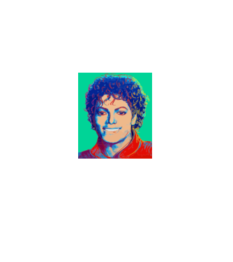Micheal Jackson Art model alb pe tricou