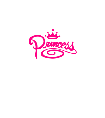 Princess model alb pe tricou