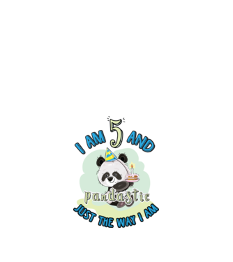 PANDASTIC 5 model alb pe tricou