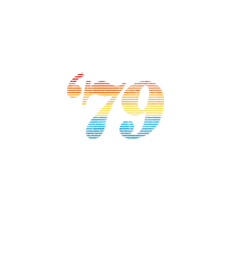 Retro Birthday 1979 model negru pe tricou