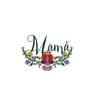 Mamă model alb pe tricou