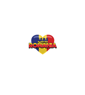 Romania heart model negru pe tricou