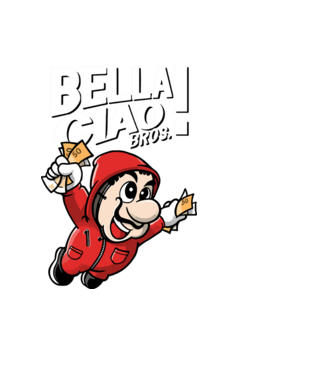 mario la casa de papel model negru pe tricou