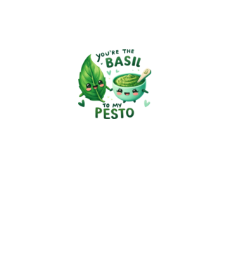 Basil to my Pesto model alb pe tricou