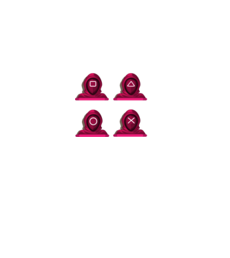 squid game characters model negru pe tricou