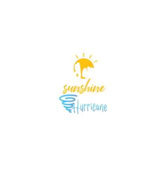 July Girls are Sunshine mixed with a little Hurricane model negru pe tricou