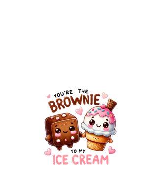 Brownie to my Ice Cream model alb pe tricou