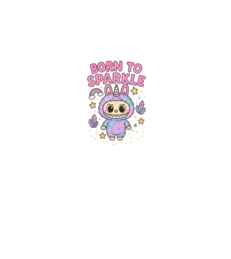 Born to sparkle model negru pe tricou