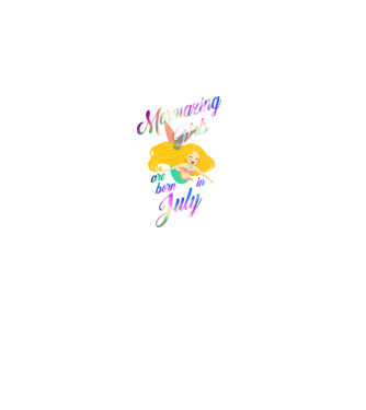 Mermazing girls are born july model negru pe tricou