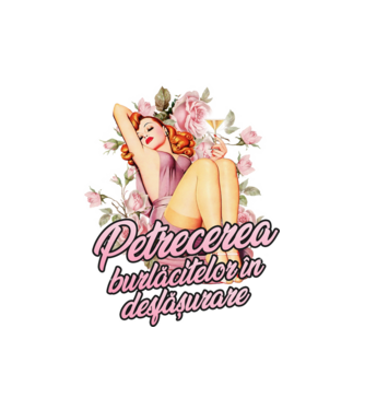 Petrecerea burlăcitelor în desfășurare model alb pe tricou