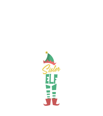 Elf family sister model negru pe tricou