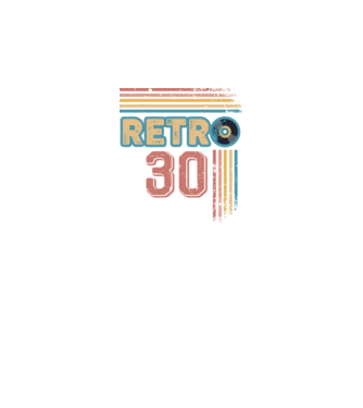 Retro 30 Birthday model alb pe tricou