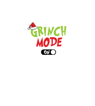 Grinch Mode model alb pe tricou