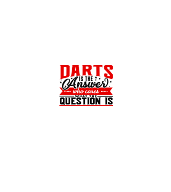 Sport is the answer DARTS model alb pe tricou