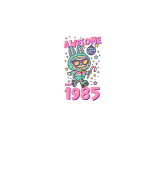 Awesome since 1985 - Labubu model negru pe tricou
