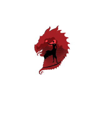 The Dragon model gri pe tricou