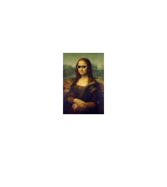 Mona Lisa Deal with it model negru pe tricou