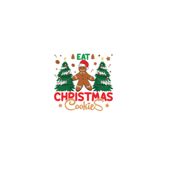 Life is short - eat christmas cookies model negru pe tricou