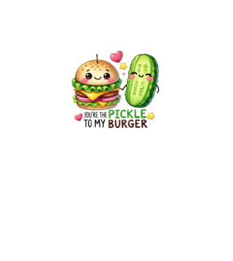 Pickle to my Burger model alb pe tricou