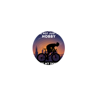 cycling is not just a hobby model negru pe tricou