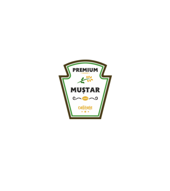muștar premium - calitate model alb/roșu pe tricou