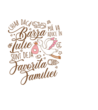 Favorita familiei IULIE model negru pe tricou