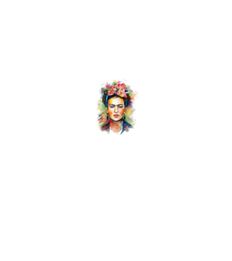 Frida Kahlo model alb/roșu pe tricou