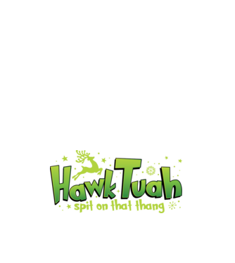 Hawk tuah xmas model alb pe tricou