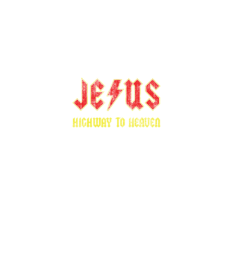 JESUS HIGHWAY TO HEAVEN model negru pe tricou