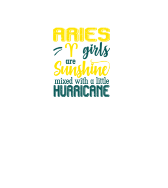 Sunshine with Hurricane ARIES model negru pe tricou
