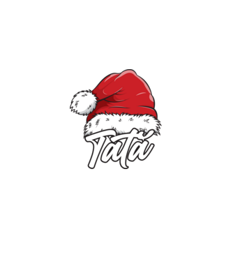 tată Santa Hat model negru pe tricou